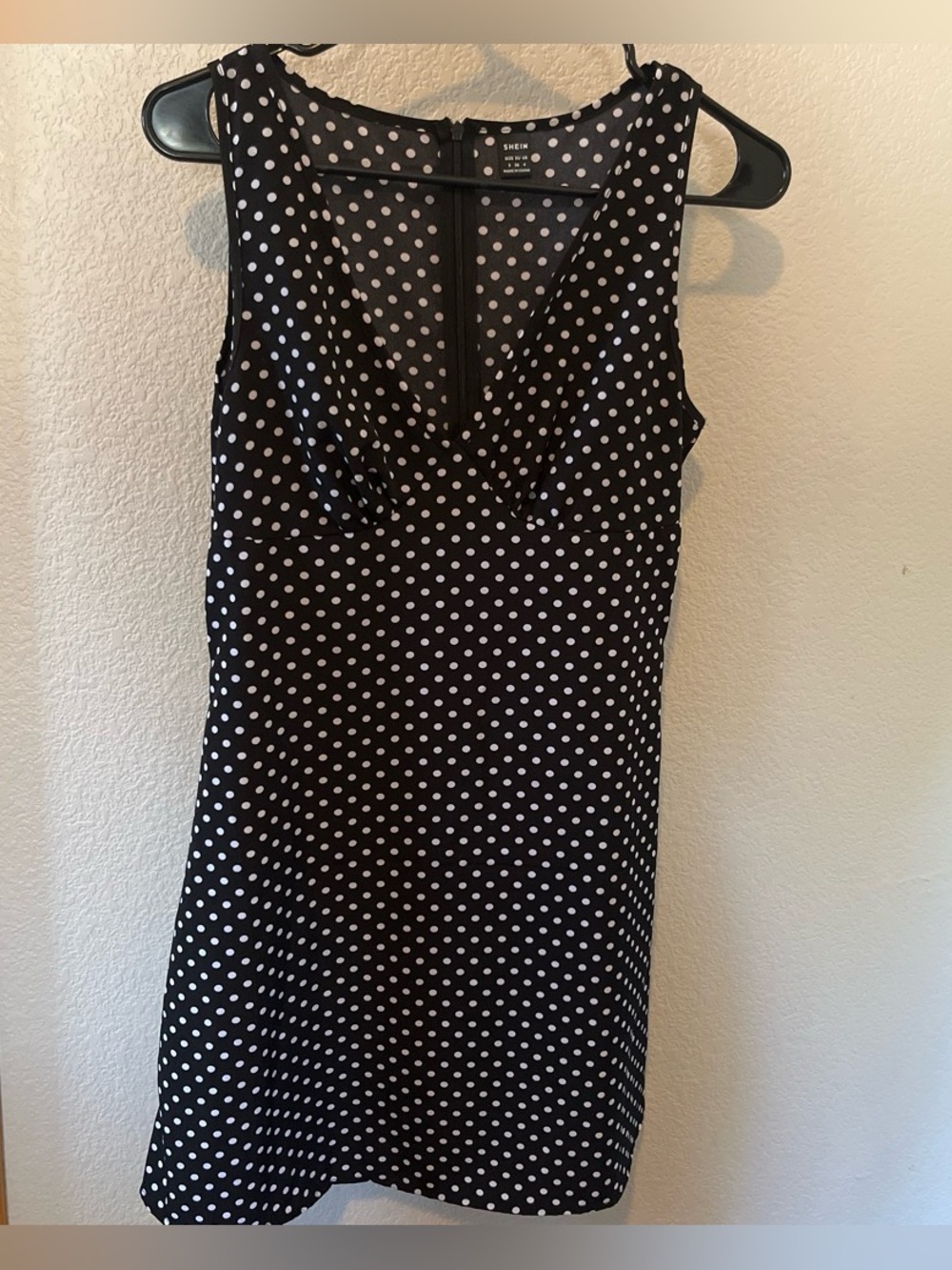 Black and white polka dot dress